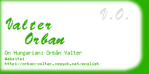 valter orban business card