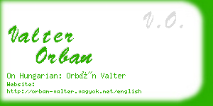 valter orban business card